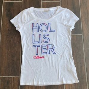 Hollister white shirt short sleeve size small